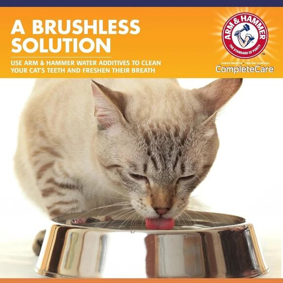 New Sealed Lot of 2 Arm & Hammer Complete Care Fresh Dental Water for Cats 8oz - Picture 5 of 6